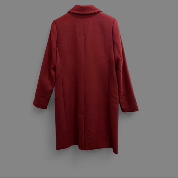 Banana Republic Spiced Rum Red Knee-Length Coat | Size M - Picture 2 of 8